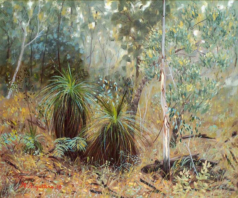Tow Grass Trees 51x61cm Sold